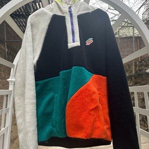 SuperDry quarter zip SHERPA hoodie. Super warm, 9/10 condition.